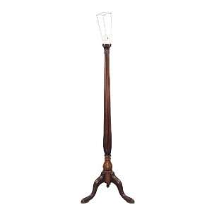  Antique Style Fluted Mahogany Floor Lamp