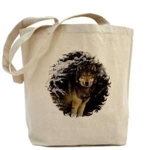    Wolf In Snow Wildlife mousepads Tote Bag by  Beauty