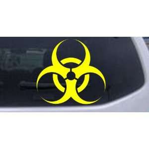  Yellow 22in X 20.5in    Bio Hazard Warning Car Window Wall 