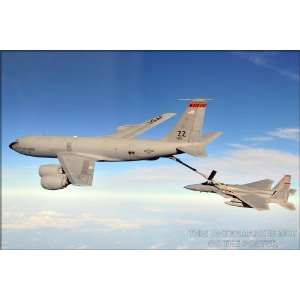   Stratotanker Refuels an F 15 Eagle   24x36 Poster 