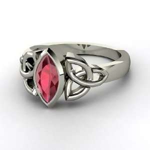 Caitlin Ring, Sterling Silver Ring with Ruby Jewelry