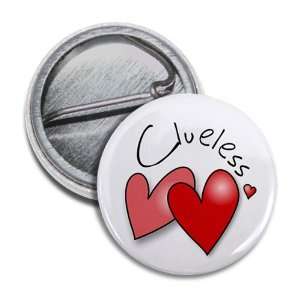  CLUELESS HEARTS Valentines Day 1 Mini Pinback Button 