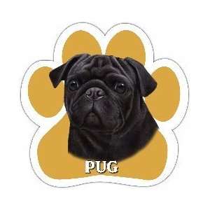  Pug Black Car Magnet Tan 