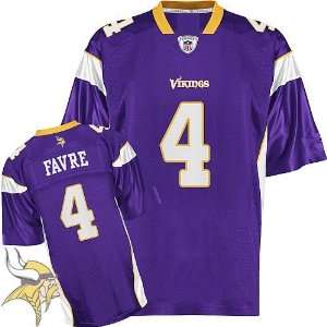 Minnesota Vikings #4 Brett Favr Purple Nfl Football Authentic Jersey