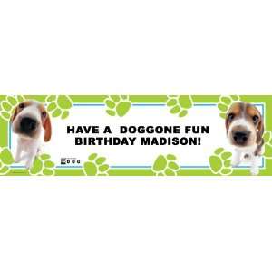  THE DOG Beagle Personalized Banner Medium 24 x 80 