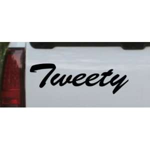  Black 6in X 2.0in    Tweety Car Window Wall Laptop Decal 