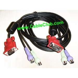  Vastercable High Resolution KVM Cable Set Male to Male 3 