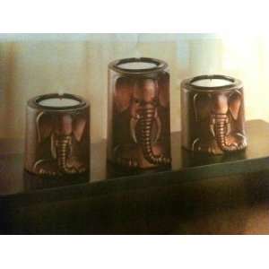  Elephant trio candleholder 