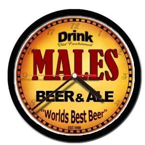  MALES beer and ale cerveza wall clock 