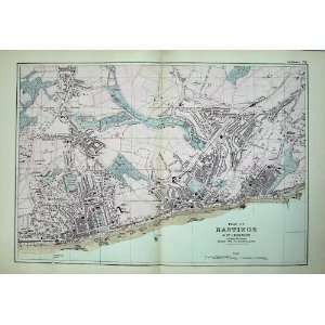  1881 Map England Street Plan Hastings St Leonards