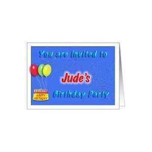  Judes Birthday, Invitation to the Party Card Toys 