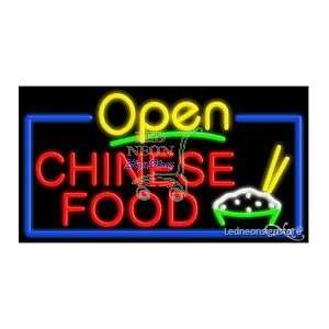  Chinese Food Neon Sign 20 Tall x 37 Wide x 3 Deep 
