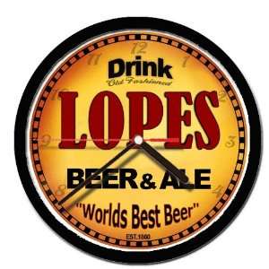  LOPES beer and ale cerveza wall clock 