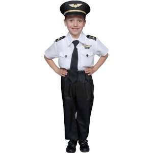  Kids Pilot Halloween Costume (Size Small 4 6) Toys 