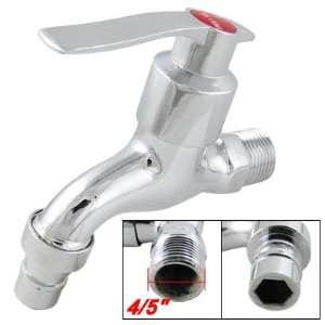   Handle Quarter Turn Chrome Finish Brass Water Tap Faucet Silver Tone