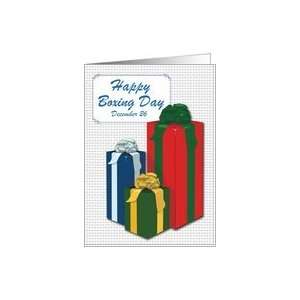  Happy Boxing Day 3 Gift Boxes December 26 Card Health 