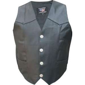    Mens Analine Cowhide Basic vest with buffalo snaps Automotive