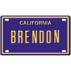   Brendon Mini Personalized California License Plate 