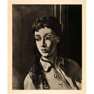  1939 Photogravure Roland Oudot Portrait Woman Post 