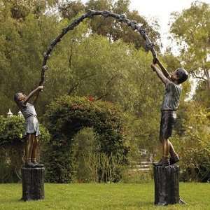  Jump Rope Arbor Bronze Sculpture   Frontgate Patio, Lawn 