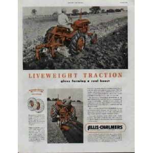   deadweight to liveweight.  1952 ALLIS CHALMERS Ad, A6051A. 195202