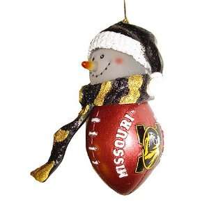  Missouri Tigers NCAA Touchdown Snowman Christmas Ornament 