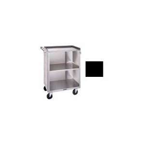 Lakeside 610 BLK   Enclosed Bussing Cart w/ (3) 15.5 x 24 
