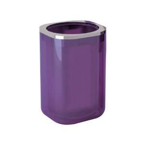  Gedy 1498 32 Lilac and Chrome Stylish Round Toothbrush Holder 1498 