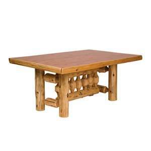  Fireside Lodge 15110 Cedar Rectangular Log Dining Table 