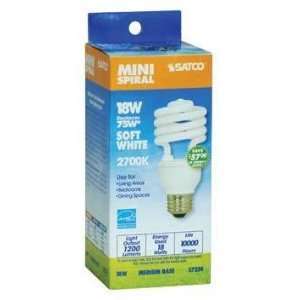  Satco 15W T2 Ultra MiniSpiral 2700K CFL   S7221