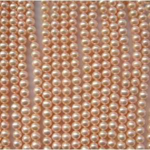  Pastel Pink 6 7mm Potato Loose Freshwater Pearl Beads 