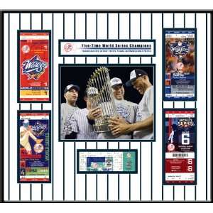  Yankees Five Time World Series Champions Replica Ticket 