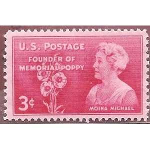  Stamps US Moina Michael Founder Of Memorial Poppy Sc 977 