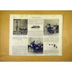  Telegraph Post Office Morse French Print 1859