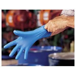 North Chemsoft Industrial Nitrile Gloves, Size 7; Flock lined  