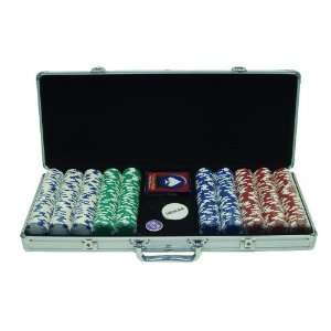  500 11.5G Holdem Poker Chip Set w/Aluminum Case 