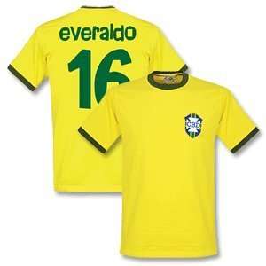  1970 Brazil Home Retro Shirt + Everaldo 16 (Samba Style 