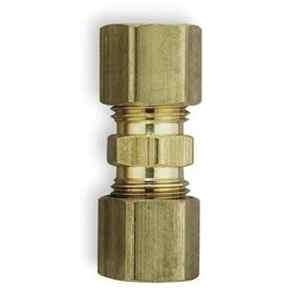  AAS 3/16 Brass Compression Union Steel to Steel 10pcs 