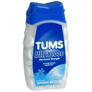  TUMS ULTRA 1000 PEPPERMINT 72Tablets Health & Personal 