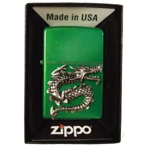 Zippo Custom Lighter   Chinese Fire Breathing Snake S Shaped Dragon 