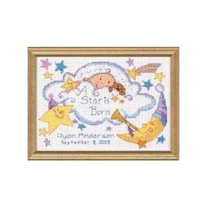  Star Baby Birth Record Counted Cross Stitch Kit Office 