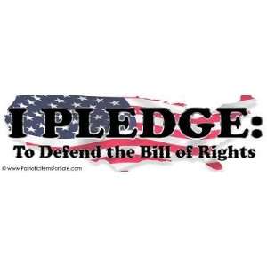   Sticker I Pledge To Defend the Bill of Rights 