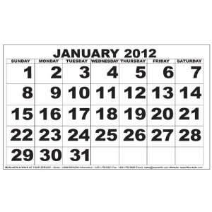  Low Vision Calendar 2012