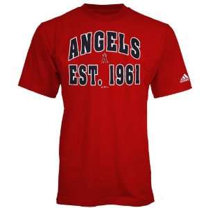  Adidas Anaheim Angels Red Rally T shirt