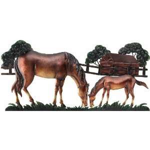   Art Decor Horse Mare & Foal 29x14   Regal Art #A616