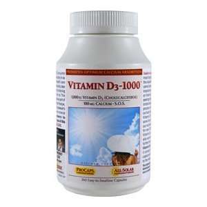  Vitamin D3 1000 180 Capsules