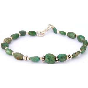  Emerald Bracelet   Sterling Silver 