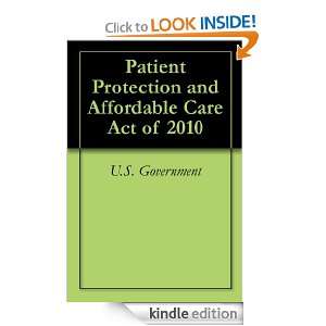 Patient Protection and Affordable Care Act of 2010 U.S. Government 