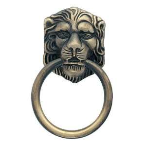  Amerock 888ABS Lion Head Ring Pull QTY Knob, Antique Brass 