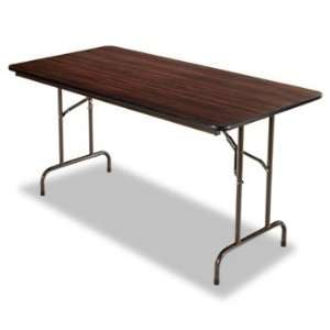   Folding Table, Rectangular, 60w x 30d x 29h, Walnut 